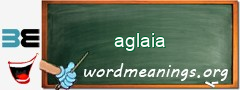 WordMeaning blackboard for aglaia